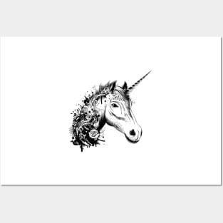 A head of a unicorn Posters and Art